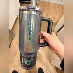 Stanley 30oz Quencher Tumbler Midnight Glitz Flip Straw Multicolor